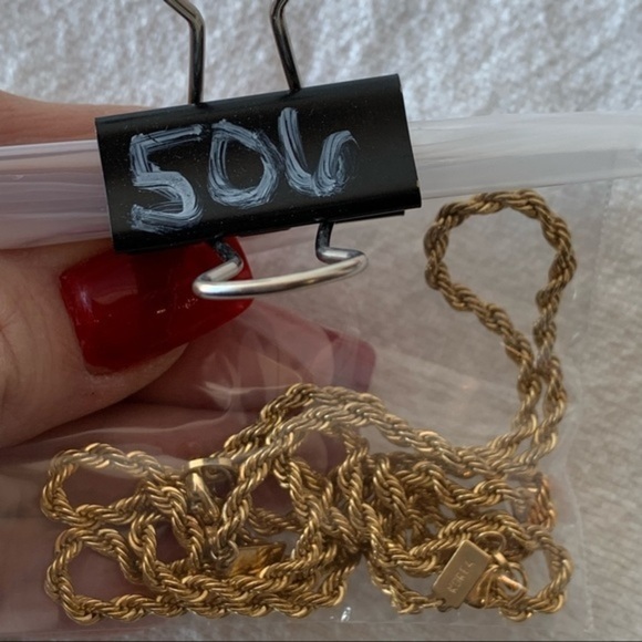 Gold tone twisted rope design Korea made matching bracelet necklace set - Picture 8 of 8